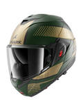 SHARK OXO SIEVE Verde mate cromado dorado modular Casco