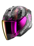 Shark SKWAL i3 Hellcat Casco abierto negro mate cromado morado