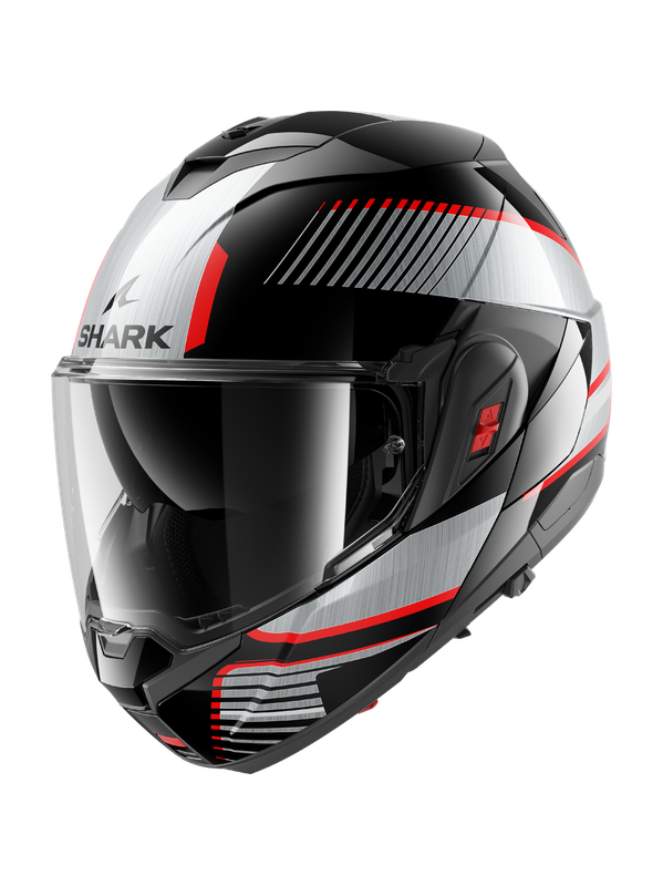 SHARK OXO SIEVE negro cromado plateado modular Casco