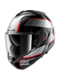 SHARK OXO SIEVE negro cromado plateado modular Casco