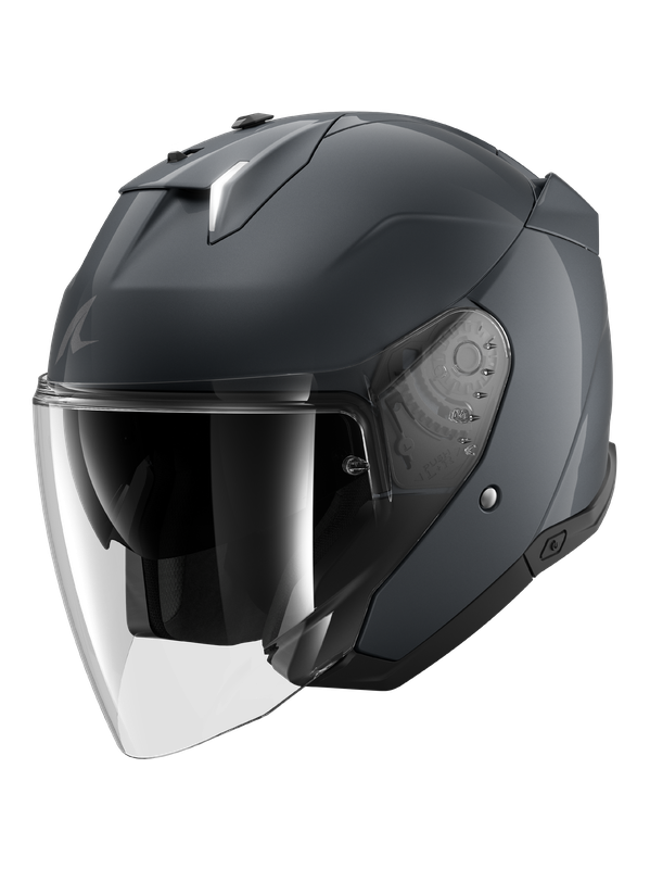 Shark SKWAL i3 Jet Blank cara abierta motocicleta Casco metal arma