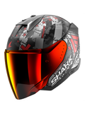 Shark SKWAL i3 Hellcat abierto Casco negro mate cromado rojo