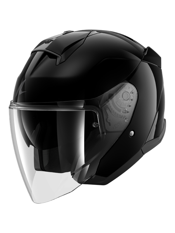 SHARK SKWAL JET BLANK MOTOCICLETA CARA ABIERTA CASCO NEGRO