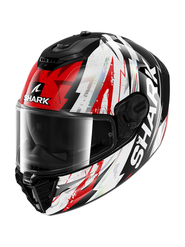 SHARK SPARTAN RS HIBOLT INTEGRAL Negro Rojo Cromado