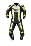 MUGENRACE MNR-1913 Ibrido Traje Cuero Negro Blanco Amarillo