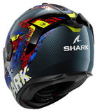 SHARK SPARTAN GT PRO CARBON SPEED-VIB Carbon Azul Rojo Casco De Moto