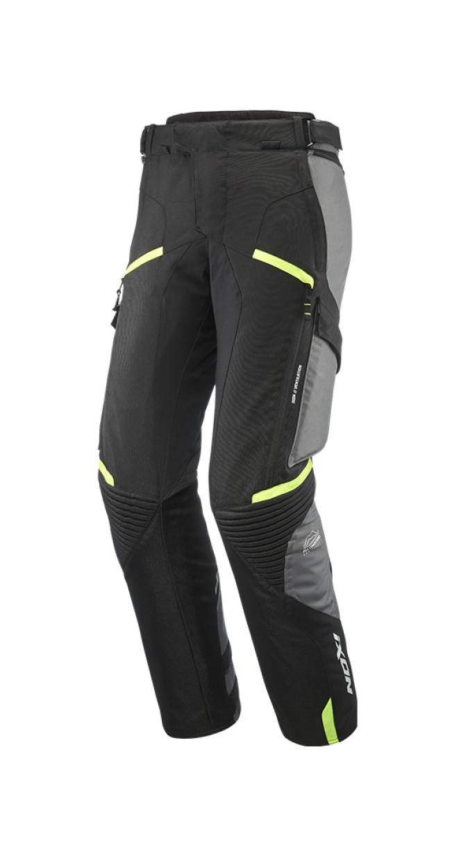 IXON MIDGARD PT MOTO PANTALONES GRIS AMARILLO BRILLANTE