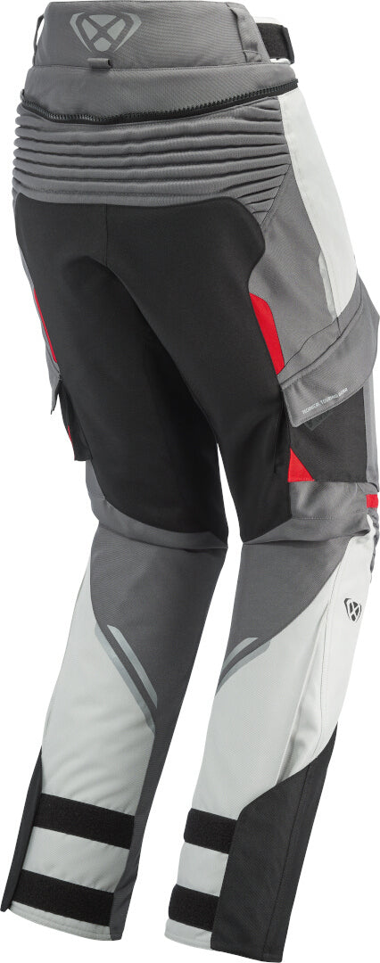 IXON MIDGARD PT L MOTO PANTALONES GRIS NEGRO ROJO
