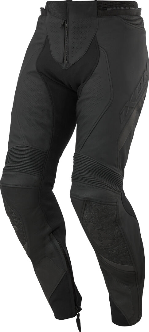 IXON AVENGER HOMBRE MOTO PANTALONES CUERO NEGRO