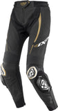 IXON VORTEX 3 PT L DAMAS MOTO PANTALONES CUERO NEGRO ORO