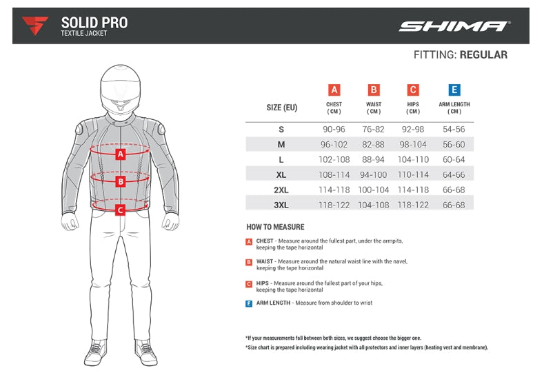 SHIMA SOLID PRO JACKET RED - SECURTEX MOTOR S.L (t/a MaximoMoto)