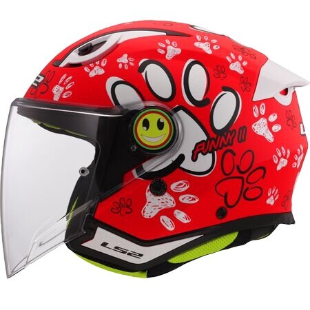 LS2 OF622 FUNNY II PAWS CASCO DE MOTO ROJO
