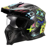 LS2 OF606 DRIFTER RAYZ CASCO DE MOTO NEGRO AZUL