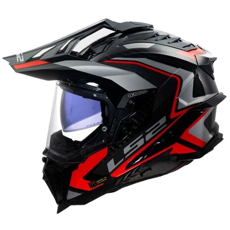 LS2 MX701 EXPLORER C FRONTIER CASCO DE MOTO ROJO