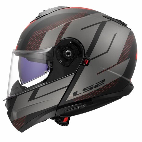 LS2 FF908 STROBE II CODE CASCO DE MOTO NEGRO GRIS
