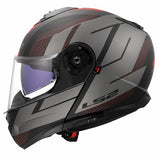 LS2 FF908 STROBE II CODE CASCO DE MOTO NEGRO GRIS