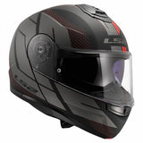 LS2 FF908 STROBE II CODE CASCO DE MOTO NEGRO GRIS