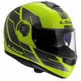 LS2 FF908 STROBE II CODE CASCO DE MOTO H-V AMARILLO GRIS