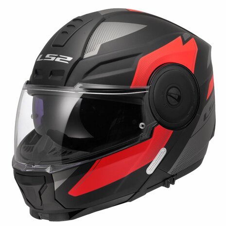 LS2 FF902 SCOPE II DURIA CASCO DE MOTO NEGRO ROJO