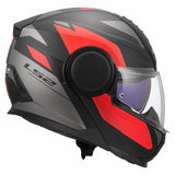 LS2 FF902 SCOPE II DURIA CASCO DE MOTO NEGRO ROJO