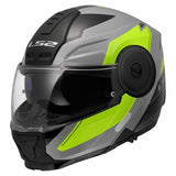 LS2 FF902 SCOPE II DURIA CASCO DE MOTO GRIS H-V AMARILLO