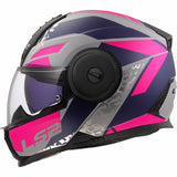 LS2 FF902 SCOPE II OXYD CASCO DE MOTO GRIS AZUL PÚRPURA