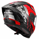 LS2 FF807 DRAGON TRAX CASCO DE MOTO ROJO
