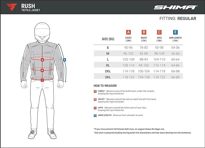 SHIMA RUSH MEN JACKET FLUO - SECURTEX MOTOR S.L (t/a MaximoMoto)