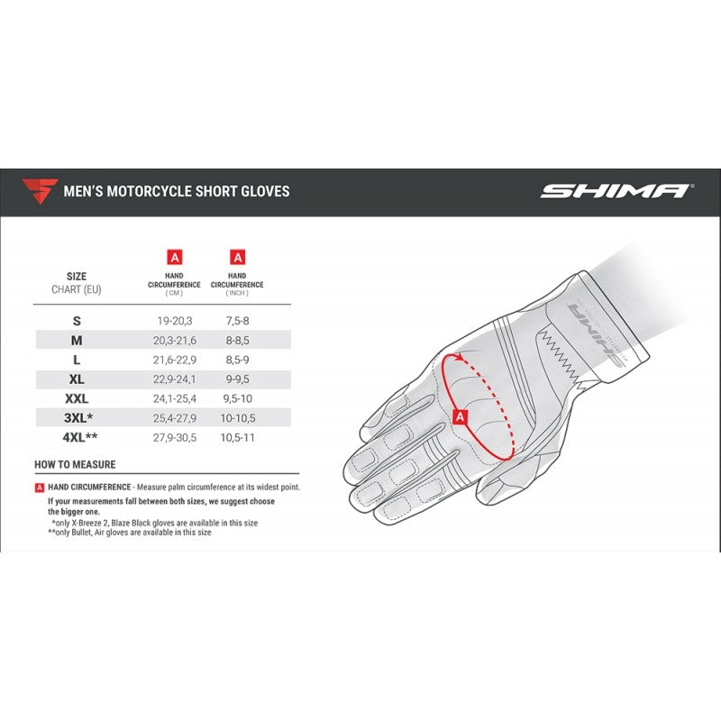 SHIMA BLAZE MEN GUANTES FLUO - SECURTEX MOTOR S.L (t/a MaximoMoto)