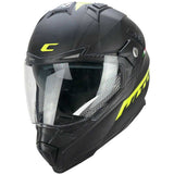 CGM 666S TWIN HITRACK Casco Aventura Negro Mate Amarillo