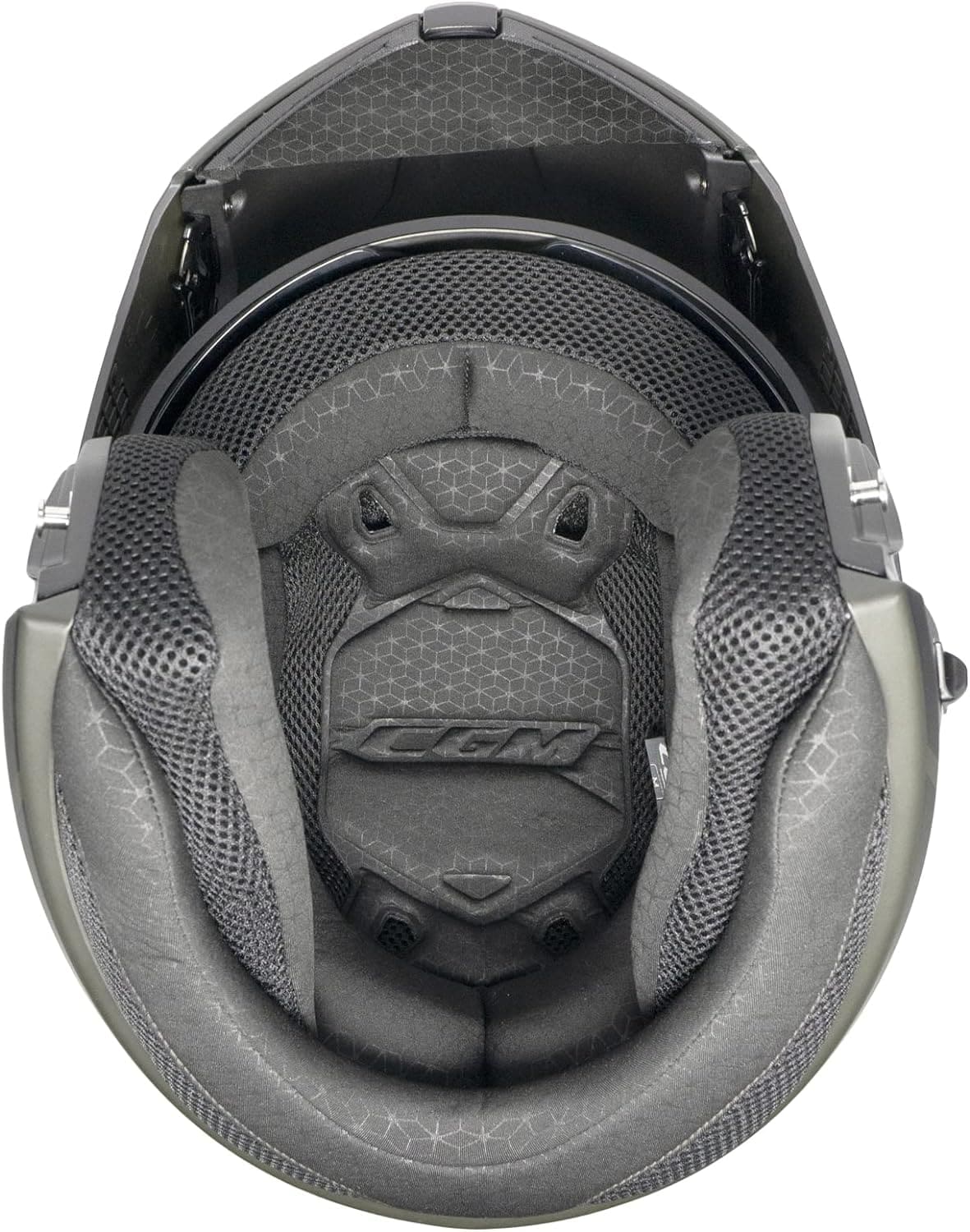 CGM 568G BER DRESDA Moto Modular Casco Negro Rojo Mate