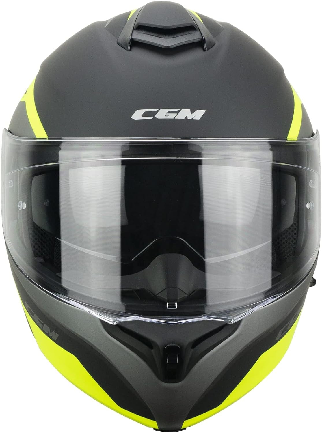 CGM 568G BER grafito Modular Casco moto Grafite Giallo fluo opaco - CASCO