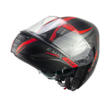 CGM 569G C-MAX CITY Modular Casco Motociclismo Nero Rosso opaco