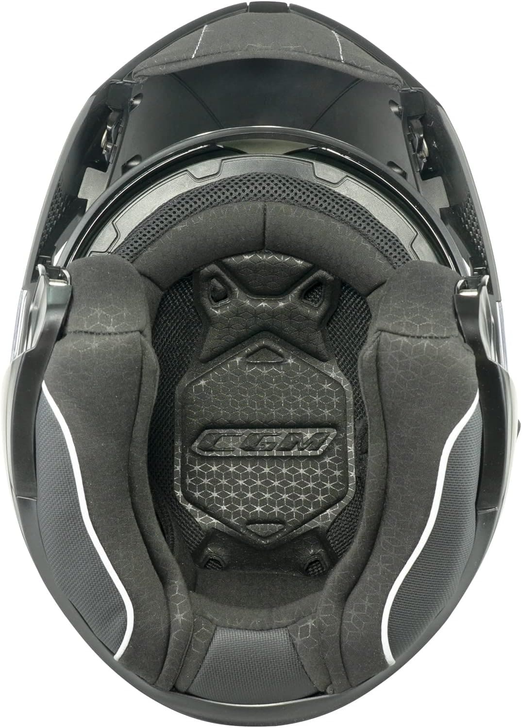 CGM 569G C-MAX CITY Moto Casco Modular Negro Fluorescente Mate Fucsia