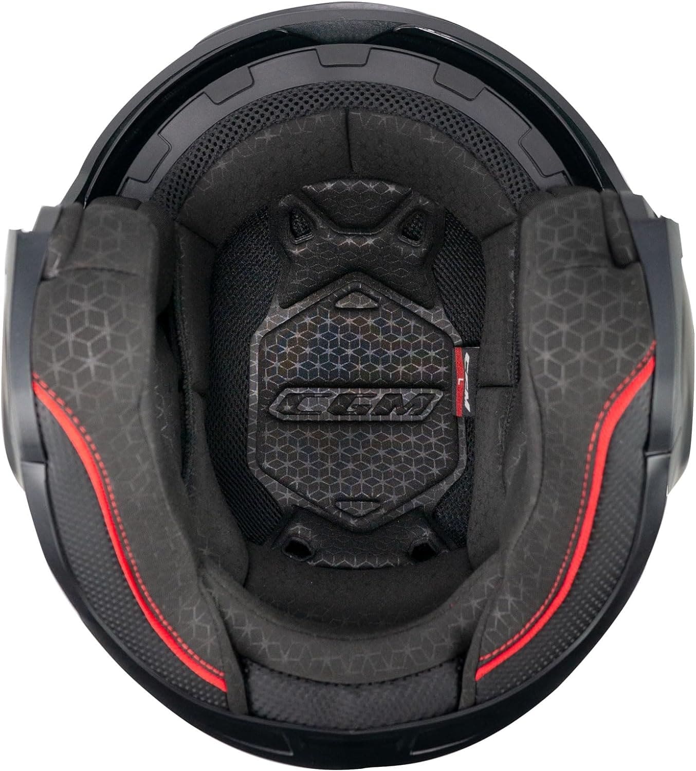 CGM 160G JAD RIDE Moto Jet Casco Negro Rojo Mate