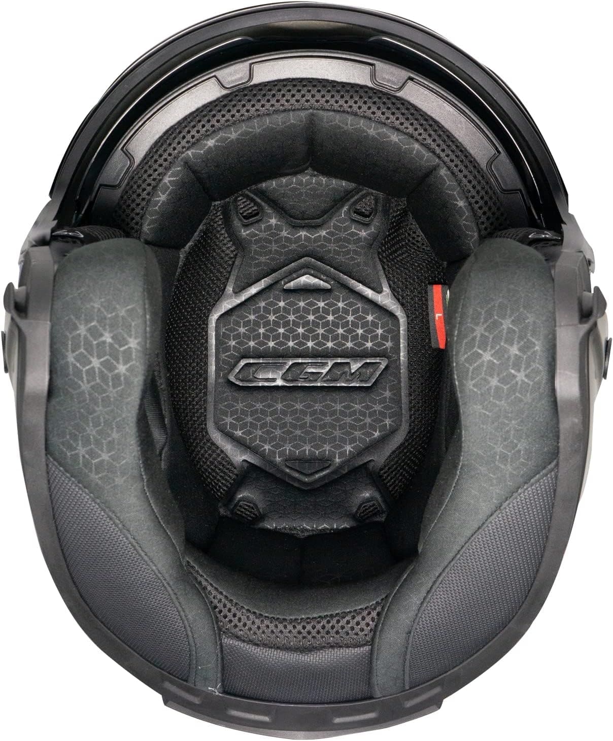 CGM 127X DEEP FREAKER Abatibles Jet Casco Negro Rojo Mate