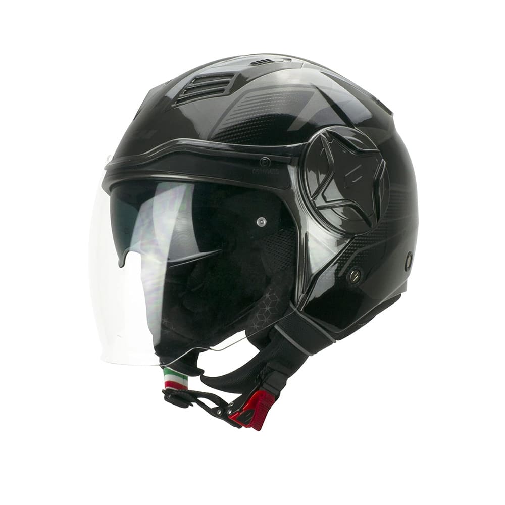 CGM 169G ILLI SPORT Scooter Jet Casco Negro Grafito
