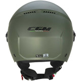 CGM 167A FLO MONO Abierto Scooter Casco Verde Mate Largo