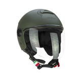 CGM 167A FLO MONO Abierto Scooter Casco Verde Mate Largo