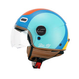 CGM 191G PIX SPRINT ABIERTO  CASCO Naranja mate azul cielo