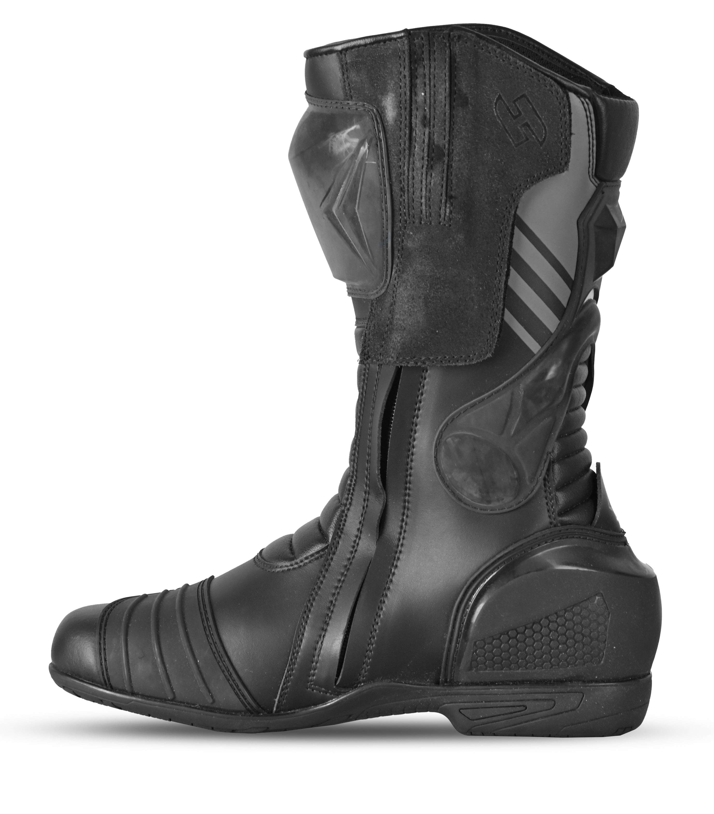 SHUA - Botas Piel Super Tech Negro-Maximo Moto
