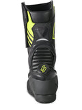 SHUA - Botas Piel Super Tech Negro/Amarillo Fluor-Maximo Moto