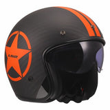 LS2 OF601 BOB II C STAR CASCO DE MOTO NARANJA