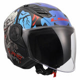 LS2 OF616 AIRFLOW II ZOMBIE CASCO DE MOTO NEGRO ROJO AZUL