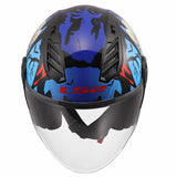 LS2 OF616 AIRFLOW II ZOMBIE CASCO DE MOTO NEGRO ROJO AZUL