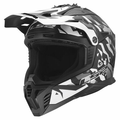 LS2 MX708 FAST II GROTESK CASCO DE MOTO NEGRO GRIS
