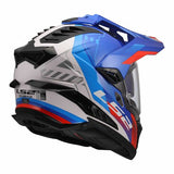 LS2 MX701 EXPLORER HEXA CASCO DE MOTO BLANCO AZUL ROJO