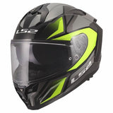 LS2 FF817 CHALLENGER II VIPER CASCO DE MOTO GRIS H-V AMARILLO
