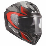 LS2 FF817 CHALLENGER II VIPER CASCO DE MOTO GRIS ROJO