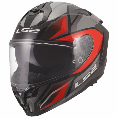 LS2 FF817 CHALLENGER II VIPER CASCO DE MOTO GRIS ROJO